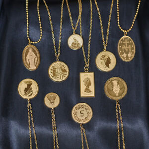 Gold Coins Elizabeth Double-Sided Roman Necklace