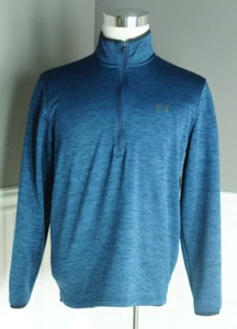 UNDER ARMOUR Cold Gear Loose Fit Herren Gr. Medium 1/4 Zip Pullover Heather Blue - Bild 1 von 4