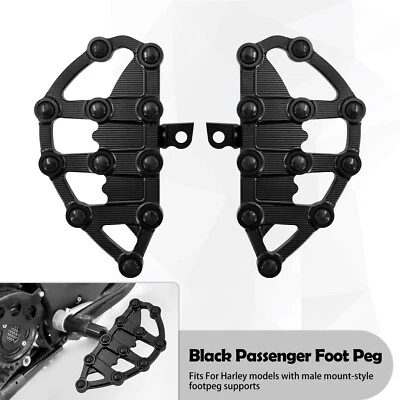 estribo de pasajero trasero negro hueco para Harley Softail Sportster Foto 1 de 4