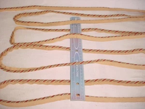 10-1/2Y MARCOVALDO ND551-1 SPICE RED BEIGE CORD DRAPERY UPHOLSTERY TRIM - Picture 1 of 3