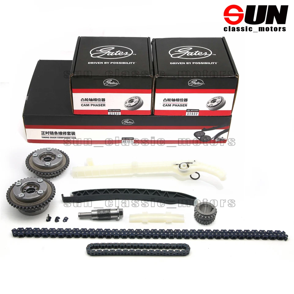 Kit de tensor de cadena de distribución 9 piezas engranajes VVT para Mercedes-Benz M270 M274 1,6 L/2,0 L Foto 1 de 4