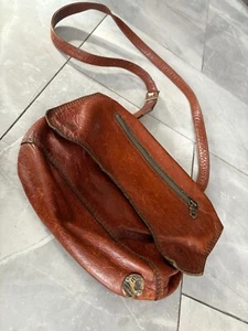 Vintage Instinct Brown Genuine Leather Artisan Sling Bag - Picture 1 of 10