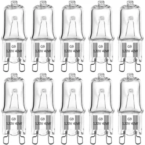 10 Pack G9 Bulbs 60W Warm White T4 Type 2 Pin Base Light Bulb 120V Fast Ship - Picture 1 of 10