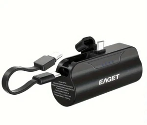 Eaget Mini Power Bank. Built In Foldbale UCB-C Connector. 5000mAh. 2.5W. - Imagen 1 de 5