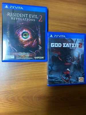 Resident Evil 2+God Eater 2 Asian/English PlayStation PS Vita Games Lot -tested- - Image 1 of 4