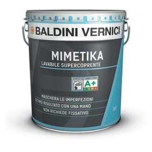 MIMETIKA LAVABILE SUPERCOPRENTE 2,5 LT BIANCO PITTURA PARETE SOFFITTI INTERNI - Foto 1 di 1