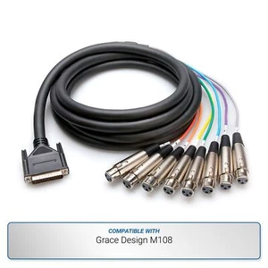 Hosa 15-foot 8-Channel DB25 to XLRF Analog Snake for Grace Design M108 - Picture 1 of 2