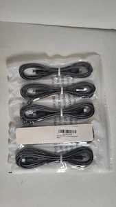 5-Pack Braided USB C to Type-C Fast Charging Data SYNC Charger Cable - Picture 1 of 3