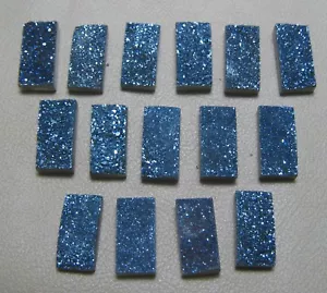 NATURAL TITANIUM DRUZY CABOCHON 10 X 20 MM BAGUETTE LOOSE GEMSTONE-FOR ONE PIECE - Picture 1 of 2
