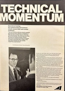 Avco Missile Systems Div Operational Testing Wilmington MA Vtg Print Ad 1968 - Picture 1 of 6