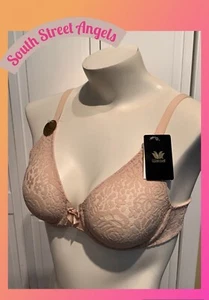 WACOAL 851205 ~ NATURALLY NUDE ~ HALO LACE CONVERTIBLE Underwire Bra ~ SIZE 34B - Picture 1 of 7
