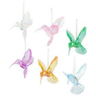 Acrylic Hummingbird Ornaments, 6pcs Shiny Hanging Bird Pendants for Ceiling-JO