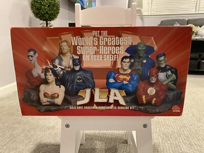 Conjunto de suporte de livro JLA porcelana pintado à mão 666/1150 DC direto William Paquet 1999 - Imagem 1 de 4