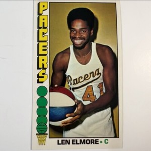 1976/77 LEN ELMORE TOPPS Tall Boy Basketball Oversized Card #71/Excellent++