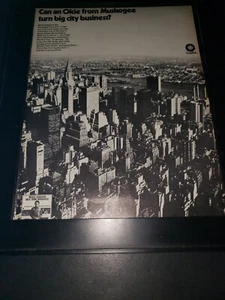 ¡Póster promocional original raro de Merle Haggard Okie de Muskogee enmarcado! - Imagen 1 de 1