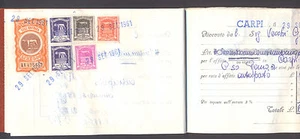 IMPOSTA SULL'ENTRATA INDUSTRIA E COMMERCIO 84 PEZZI SU BLOCCO RICEVUTE 1961/1964 - Picture 1 of 6