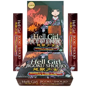 Hell Girl Jigoku Shoujo Season 1-4 Vol.1-90 End + Live Action Movie Anime DVD - Picture 1 of 7