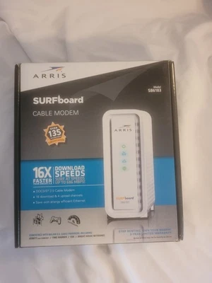 ARRIS SURFboard  CABLE MODEM SB6183 "WHITE"  - Image 1 of 4