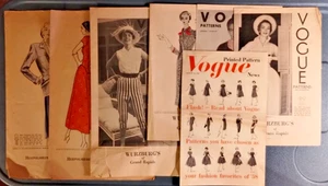 7 Rare Vintage VOGUE PATTERNS CATALOG 1940s & 1950s - Wurzburg's Herpolsheimer's - Imagen 1 de 15
