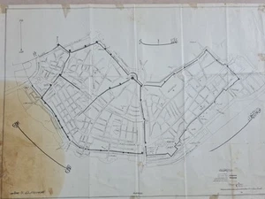 Ottoman Ottomane Original Old Vintage Map Cartographic Cart For Galata Area - Picture 1 of 23