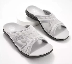 Sandalia REVITALIGN Energize Slide para mujer, gris, 7,5 de ancho - Imagen 1 de 3