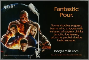 Original 2007 FANTASTIC FOUR RISE OF THE SILVER SURFER GOT MILK? 48 X 72 BANNER - Picture 1 of 1