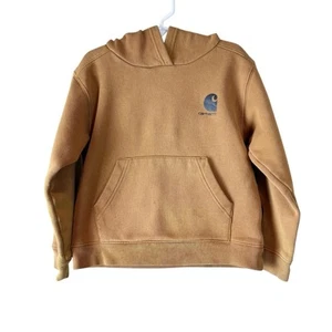 Carhartt graphic hoodie sweatshirt Brown Sz 6 - Picture 1 of 8