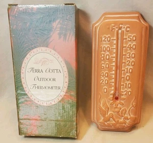 Termómetro Exterior Flores Colibrí Terra Cotta Gran Oportunidad Americana - Imagen 1 de 15