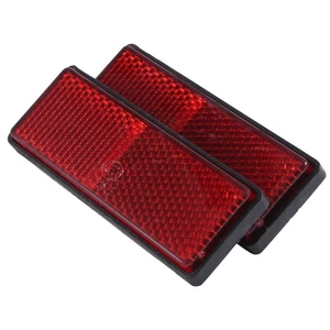 Reflectores rojos rectangulares universales para motocicletas ATV bicicletas motos de tierra U5D6 - Imagen 1 de 4