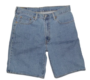 Men's Levi's 550 relaxed fit blue denim shorts size 36 (35x10 actual) - Picture 1 of 5