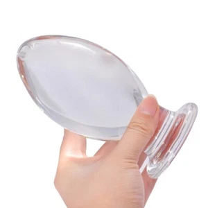 Crystal Glass Huge Large Big Anal Butt Plug Dildo Massager Sex Toy for Women Men - Picture 1 of 7