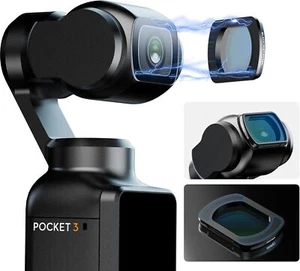 ULANZI PK-01 Black Mist Filter For DJI Osmo Pocket 3 Magnetic HD Aluminum Frame - Picture 1 of 7