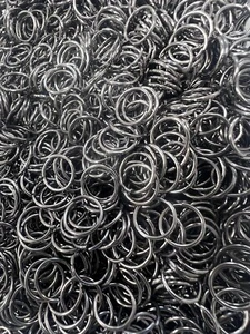 100x Jump Rings Black Metal 10mm Round (r1600) - Picture 1 of 3