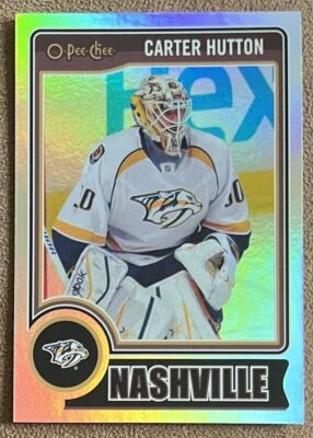 2014-15 O-Pee-Chee Rainbow Foil Carter Hutton Nashville Predators #213 Parallel - Image 1 of 2