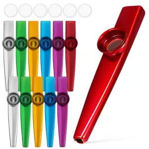 12 PIEZAS Kazoos Metal Kazoo Instrumento Kazoo Trompeta Práctica Kazoo para Adultos - Imagen 1 de 11