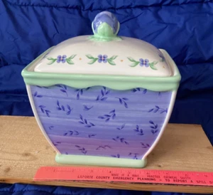 Vintage Pfaltzgraff Summer Breeze Medium Canister & Lid w/Rubber Seal Pre-owned - Picture 1 of 10