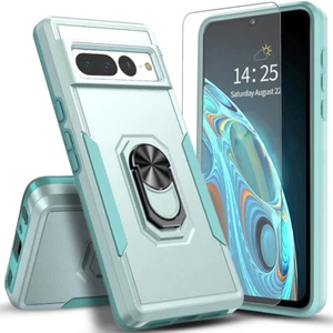 Shockproof Case For Google Pixel 7/7 Pro Phones With Stand Cover + Tempered Film - Picture 1 of 16