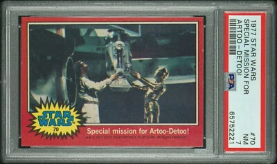 1977 Star Wars Card 70 Special Mission for Artoo-Detoo! PSA 7 Cert #65752221 - Image 1 of 3