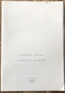 EO 1982 GEORGES PEREC : COCKTAIL QUENEAU P.O.L petit tirage hors commerce - Picture 1 of 5