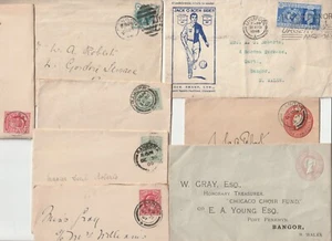 1900/80 10 COVERS BANGOR CAERNARVONSHIRE - 3 TO & 7 FROM BANGOR - WALES - WELSH - Picture 1 of 2