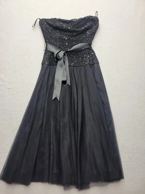 Vestido Alexia Admor Mujer S Negro Tirante Sin Mangas Hasta la Rodilla Nylon Foto 1 de 4