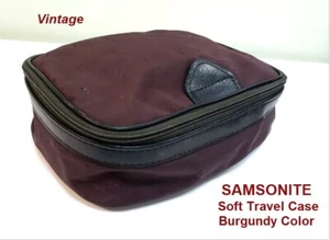 Vintage Samsonite Soft Case Burgundy Color 10 x 7 x 3 inches. - Picture 1 of 9