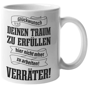 Tazza cambio lavoro tendenza regalo collega collega divertente regalo addio - Foto 1 di 8