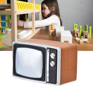 Puppenhaus-Fernseher Vivid Woden Tiny TV-Spielzeug Puppenhaus-Möbel - Bild 1 von 22