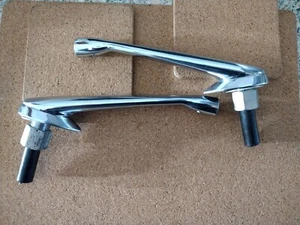 PAIR OF NEW OLD STOCK CLASSIC CHROME WING MIRROR ARMS - TUDOR / DEX / DESMO - Picture 1 of 12