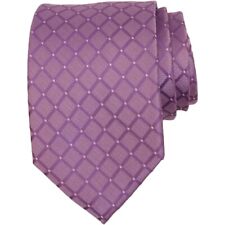 ALARA Mens Classic Tie 3.15 Lavender Check Silk Woven Designer Dress Necktie $80