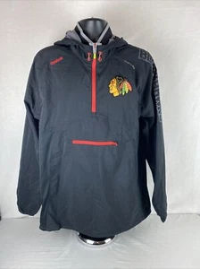Felpa con cappuccio Reebok Center Ice Chicago Blackhawks pull over nuova con etichette large - Foto 1 di 12