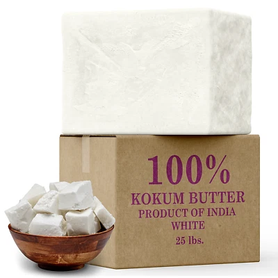 Raw Kokum Butter 100% Pure Natural Organic Cold Pressed Bulk Wholesale - Image 1 of 4