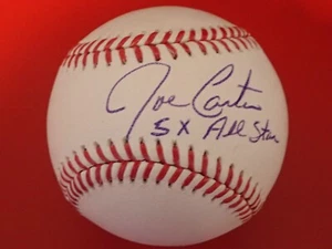 Joe Carter Signed MLB Baseball W/ 5 X ALL STAR Beckett BP32749 - Picture 1 of 3