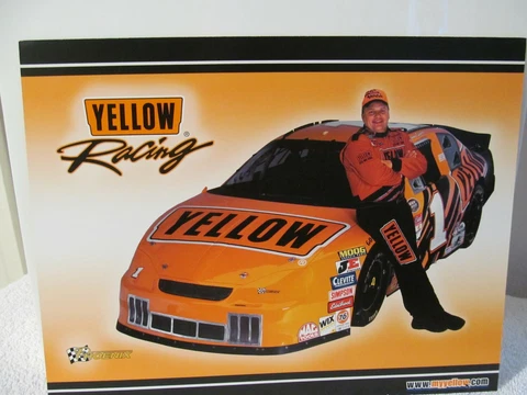 JIMMY SPENCER NASCAR #1 YELLOW RACING MONTE CARLO 2002 POSTCARD Cover